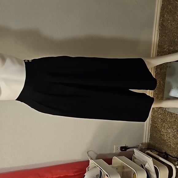 VTG SILVERCORD 1970s Black High Waist Wide Barrel Leg Midi Cullottes - Picture 3 of 12